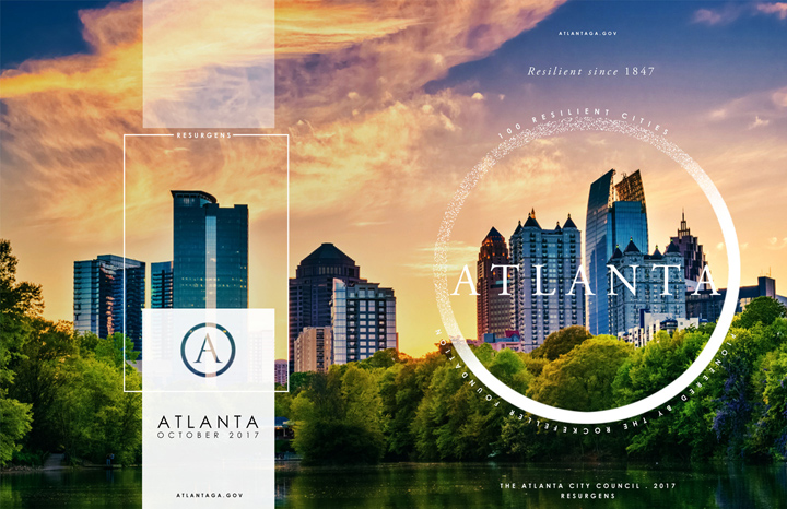 Printshot 1 of the proposed 100 Resilient Cities: Atlanta Brochure Project