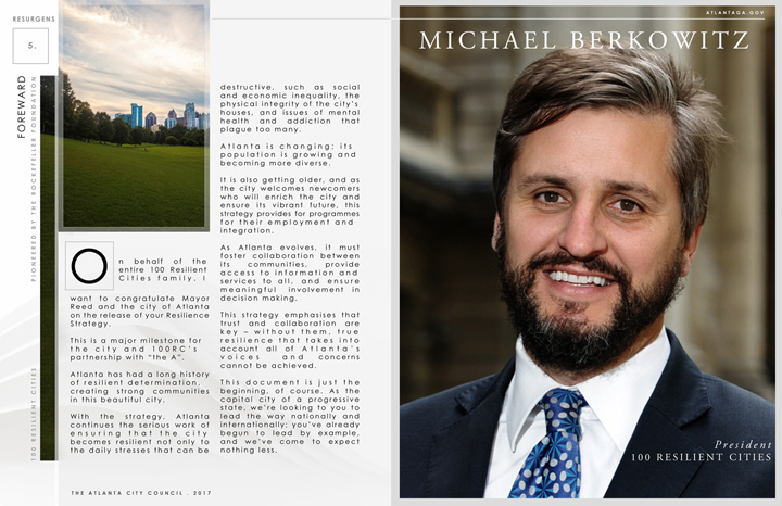Printshot 3 of the proposed 100 Resilient Cities: Atlanta Brochure Project