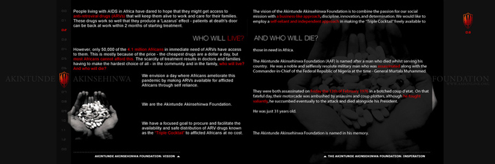Printshot 3 of the AAF: Lifesong Brochure Project