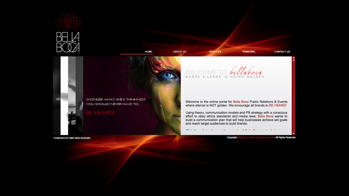 Screenshot 1 of the Center for Bella Boca Project